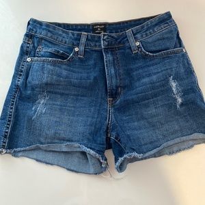 High Waist Distressed Shorts